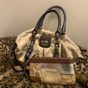 Authentic Coach Purse and Wallet Set Matching